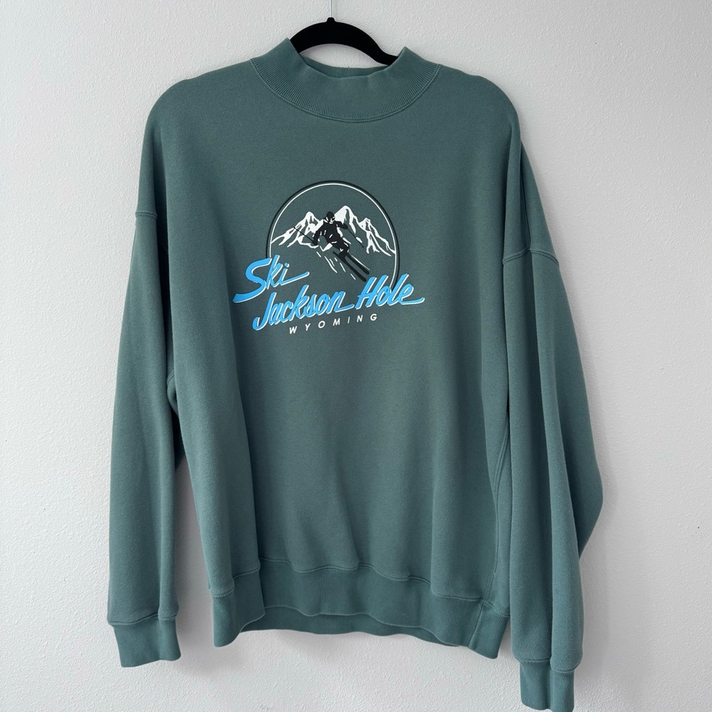 Abercrombie & Fitch Green Crewneck Sweater